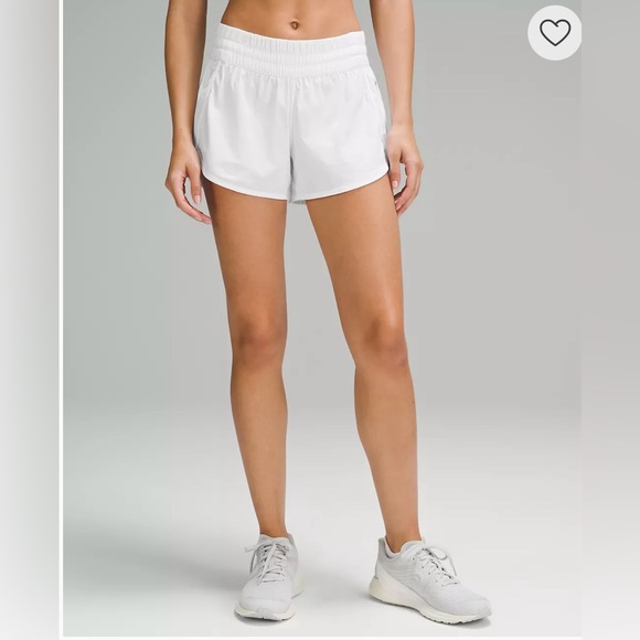 EUC Lululemon Tracker Low-Rise Lined Short 4" in White (Size:12) - Picture 2 of 14